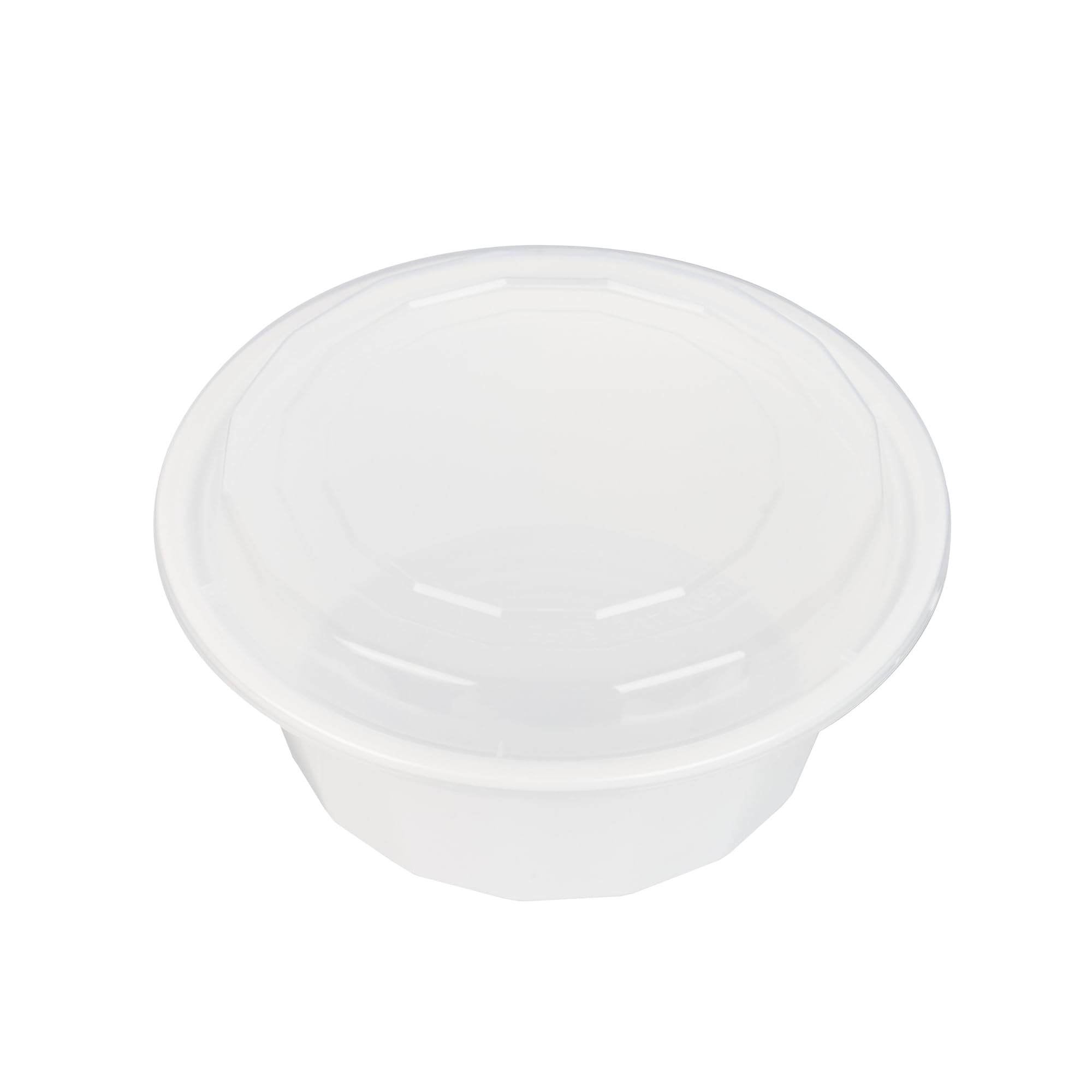 Restaurantware 100 Count Asporto Microwavable Collection Round PP To Go Box with Clear Lid