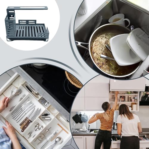 Rangement de savon pour évier avec support de séchage multi-compartiment - 6