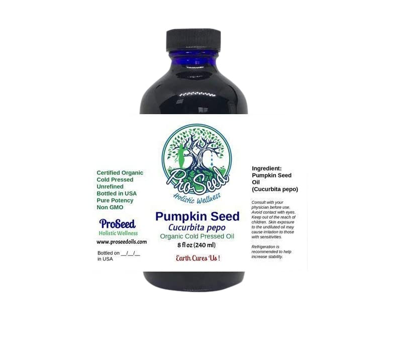 ORGANIC RAW Pumpkin Seed Oil Virgin Unfiltered Cold