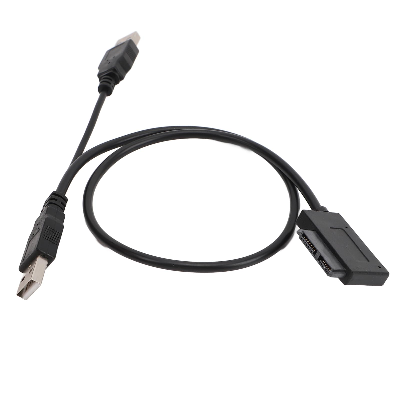 Kabel USB 2.0 na SATA, 13-pinowy Kabel Adaptera Slimline SATA, USB na 7+6 z obsługą Funkcji Hot Swap Plug and Play do Napędu CD DVD ROM w Laptopie