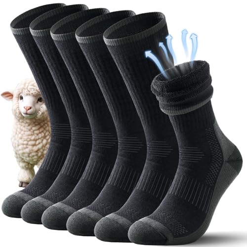 TANSTC Merino Socken Herren 43-46 Wollsocken Thermosocken Damen...