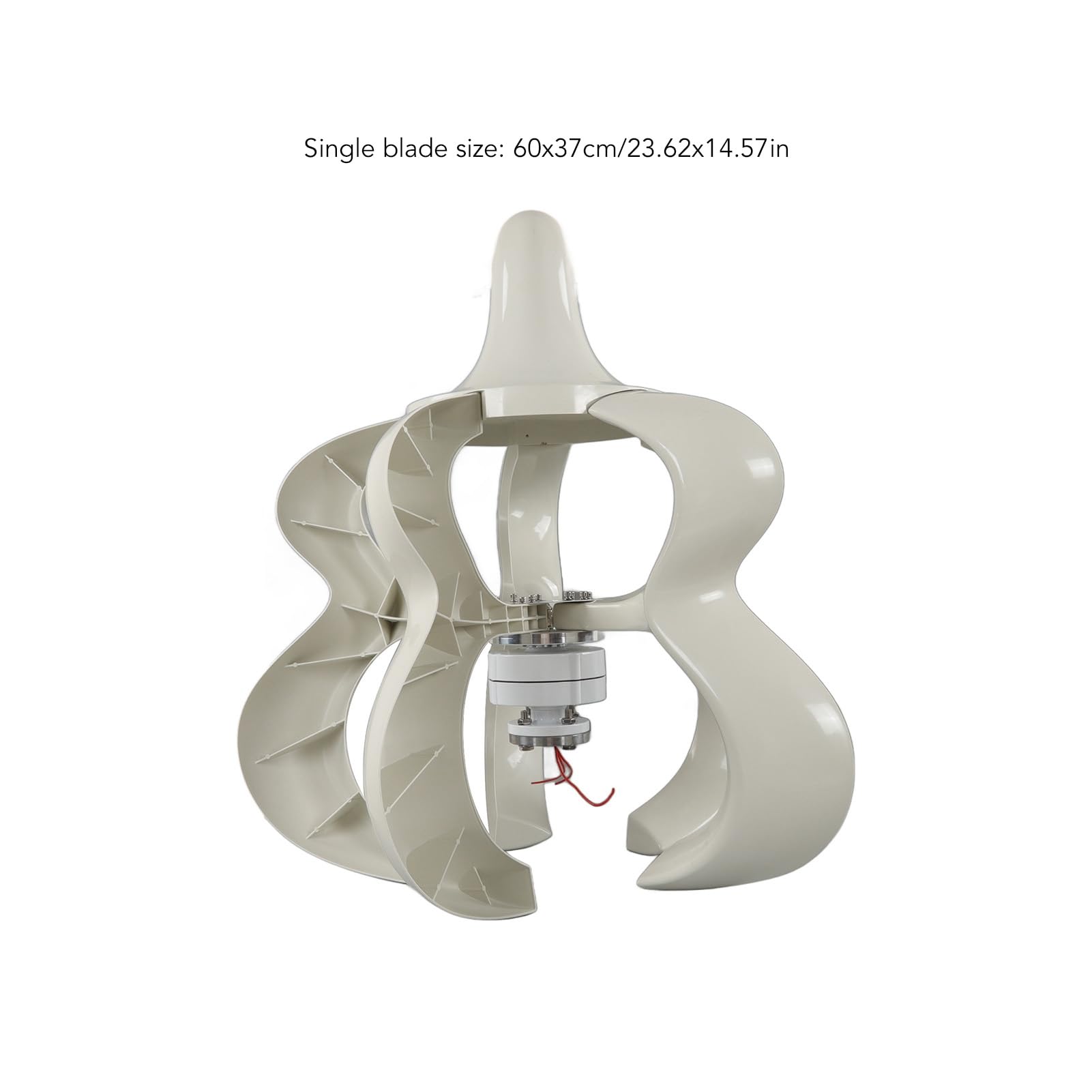 Fafeicy Windturbinen-Generator-Kit, Windturbine mit Vertikaler Welle, 12 V, 24 V, 100 W, mit 5 Rotorblättern und Steuerung, Kürbisförmiger Generator für den Netzunabhängigen Einsatz zu Hause, auf