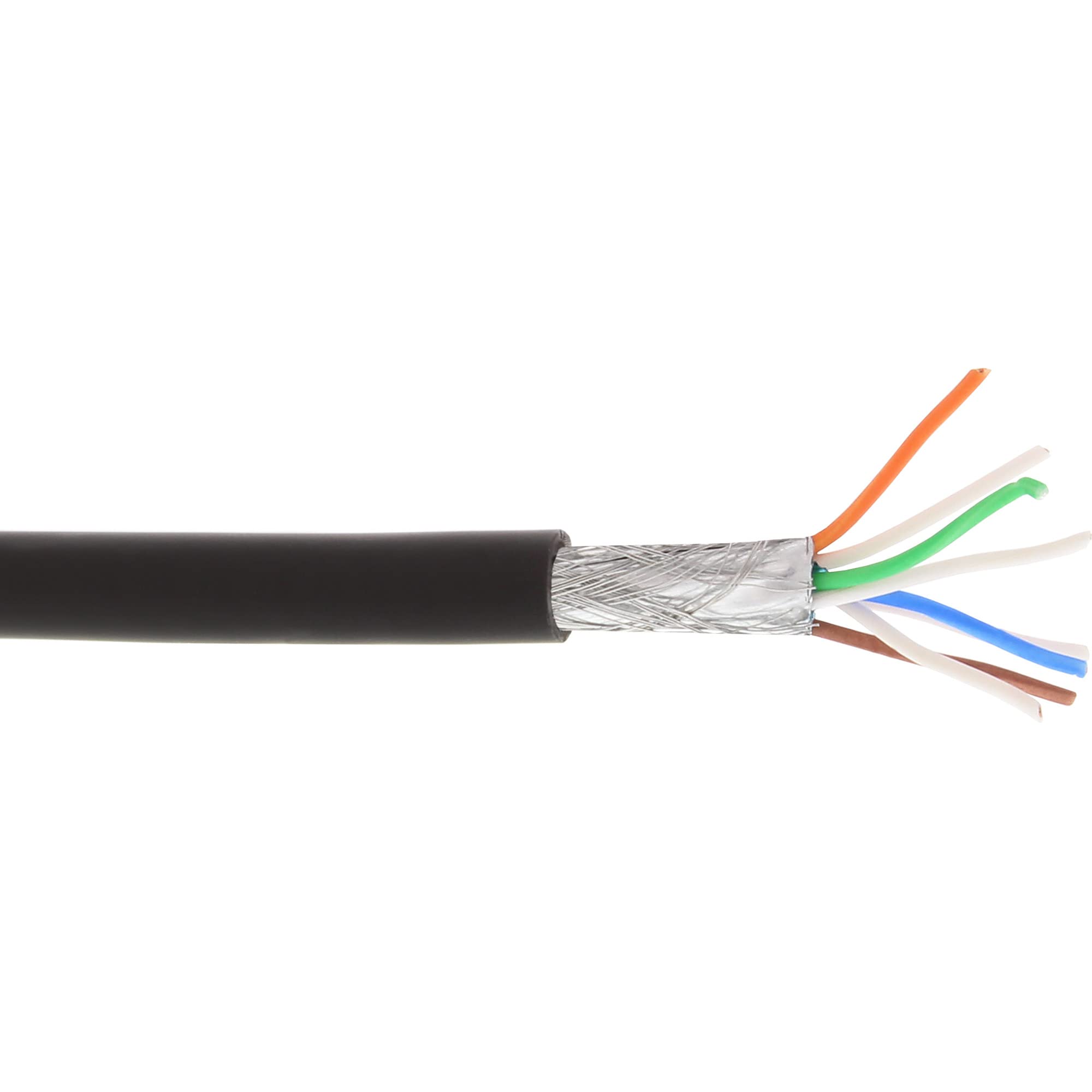 InLine 76899S Patchkabel, S/FTP (PiMf), Cat.6A, 500MHz, halogenfrei, Kupfer, schwarz, 100m