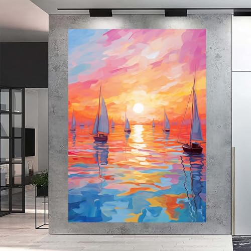 Toile murale 70x100 cm grand format sans cadre impression salon