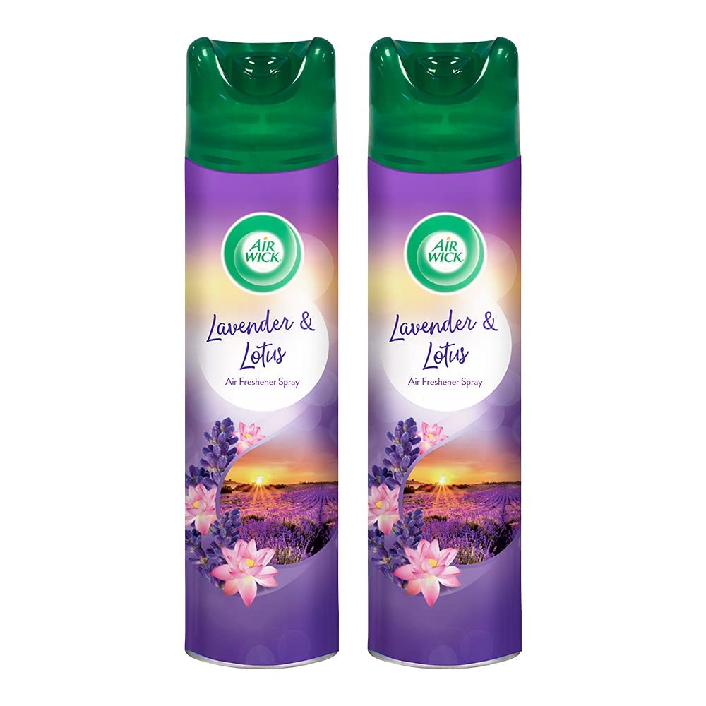 245 ml (Pack of 2) - Lavender & Lotus Blossom, Room Air Freshener Spray | Works as Room Freshener and Bathroom Freshener with Long-Lasting Fragrance | Eliminates Odours