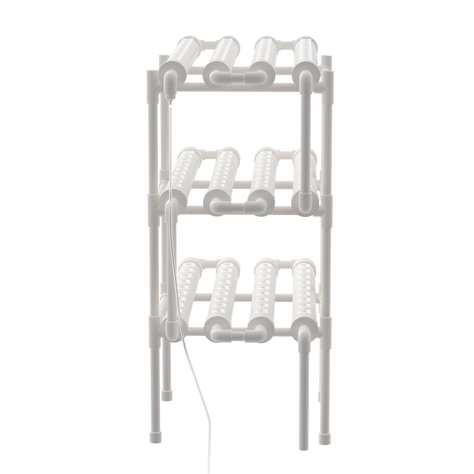 Système hydroponique professionnel à 3 couches, système hydroponique, kit de culture hydroponique avec tuyau hydroponique en PVC, kit de système hydroponique à 3 couches, pour jardin et balcon