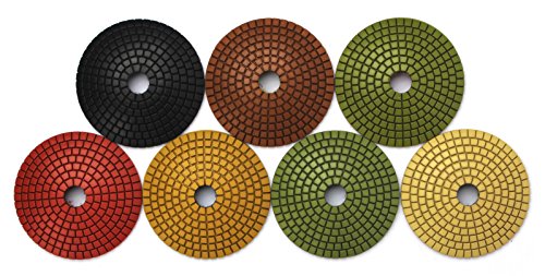 Pad diamant convexe 10,2 cm avec filetage 5/8"-11 pour finition granit haut de gamme