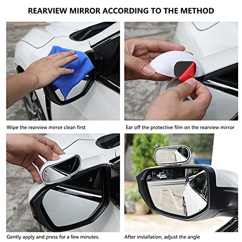 1Pcs Blind Spot Car Mirror,Adjustable Convex Side Eye Mirrors,Automotive Exterior Rear View Glass Mirror Accessories,Blind Spot Mirrors For Cars Trucks Suv #TOP3