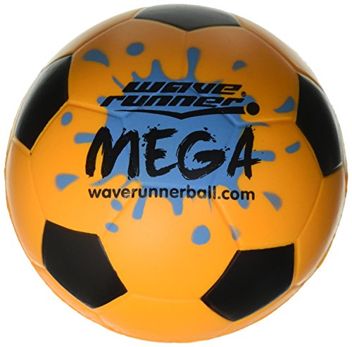 Wave Runner Mega Sport, Soccer Ball, 1 Water Skipping Ball, Orange