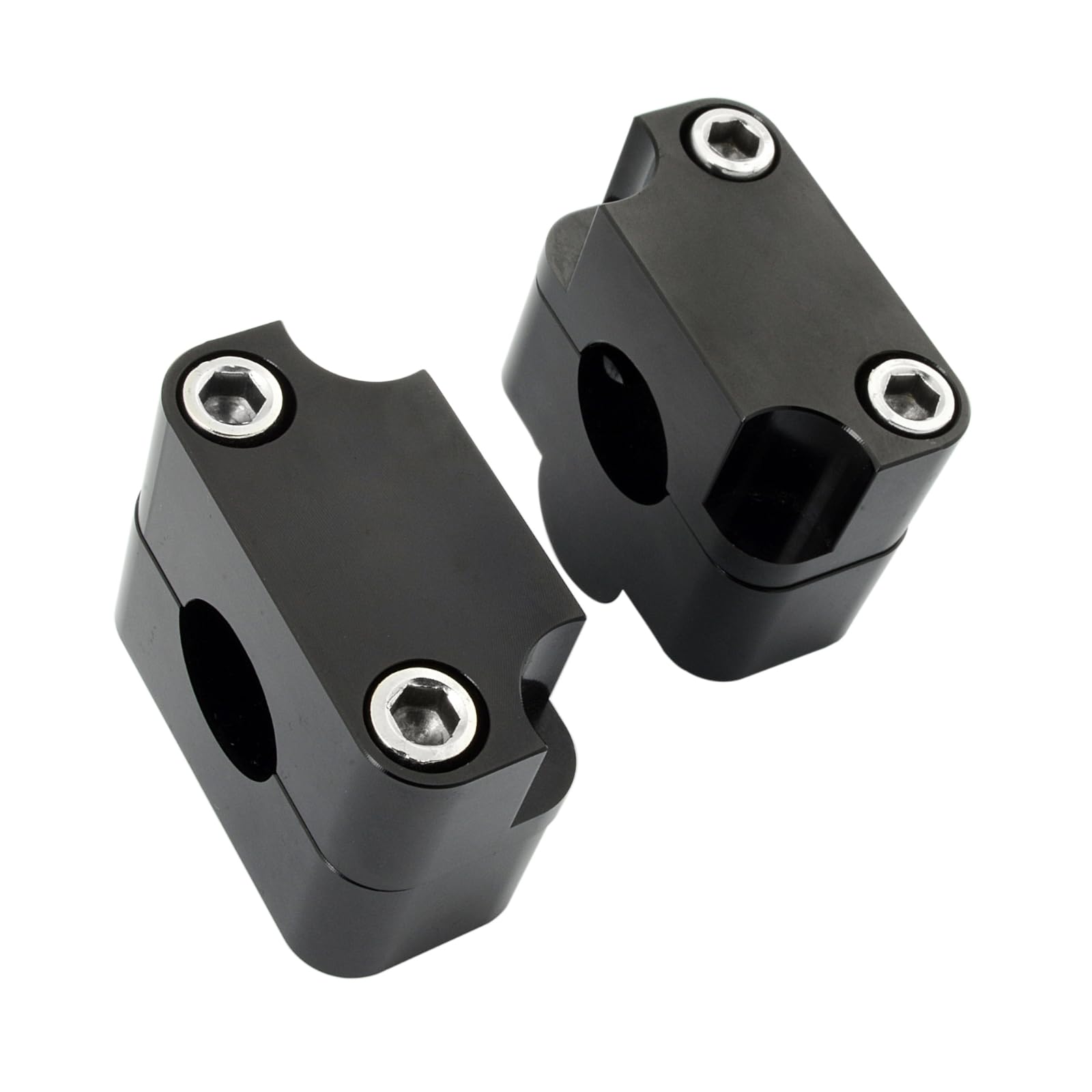 Coppia di Cavallotti Accossato Omologati ABE 101198 +22 mm Per Manubri Con Diametro 22 mm Compatibile con HYOSUNG GT NAKED GT 650 dal 2003 al 2016 (CC650)