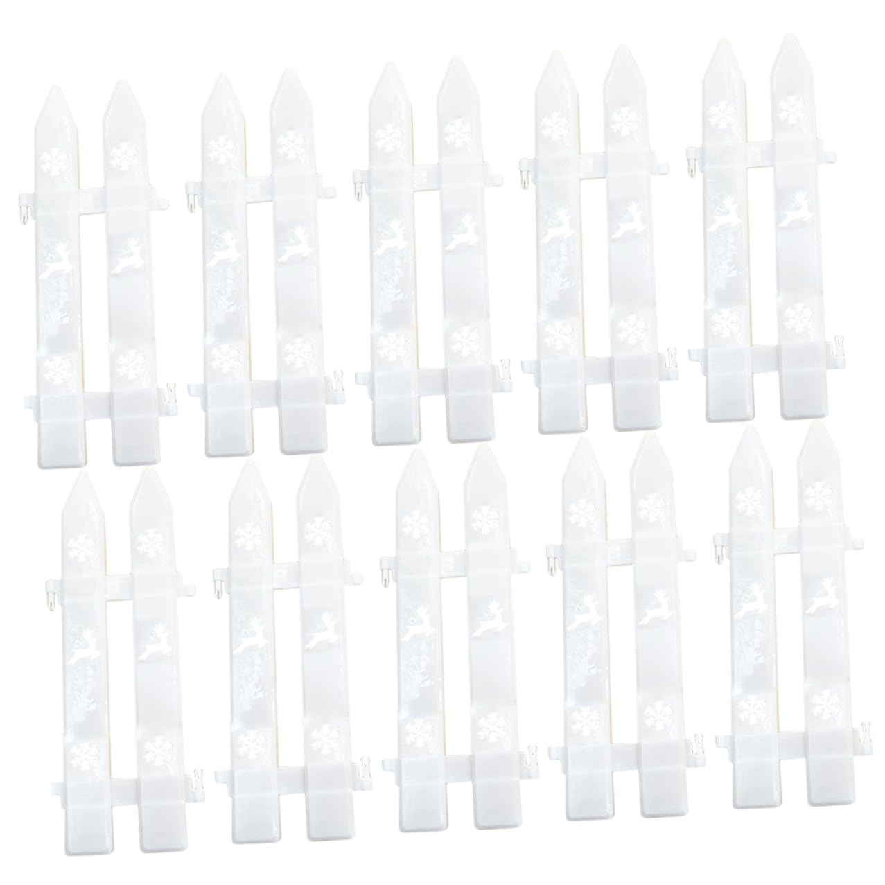Valla navideña de plástico flexible HEALSOPTHY, 30 piezas resistentes para decorar habitaciones