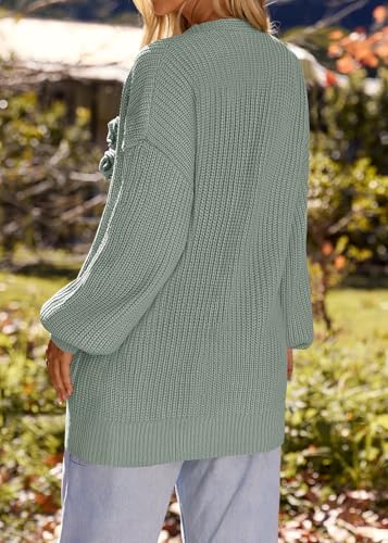 Image of MEROKEETY Long Sleeve Oversized Cardigan Sweaters for Women | Fall Winter Sweaters, Open Front, Chunky Knit, 2026 Casual Work Outerwear with Pockets