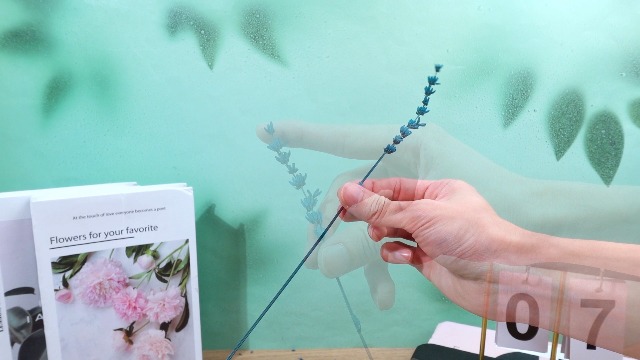 Ramilletes de flores de lavanda azul secas de 17 pulgadas miniatura 7