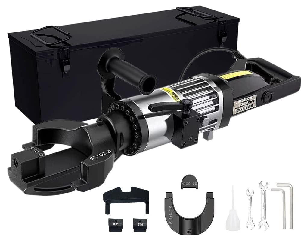 YIXBIZHU 1500W Handheld Hydraulic Rebar Bender & Straightener, 3s Fast Bends for #2–#8 (6–25mm), 0–130° Angle Dial, Lightweight Aviation Aluminum Body