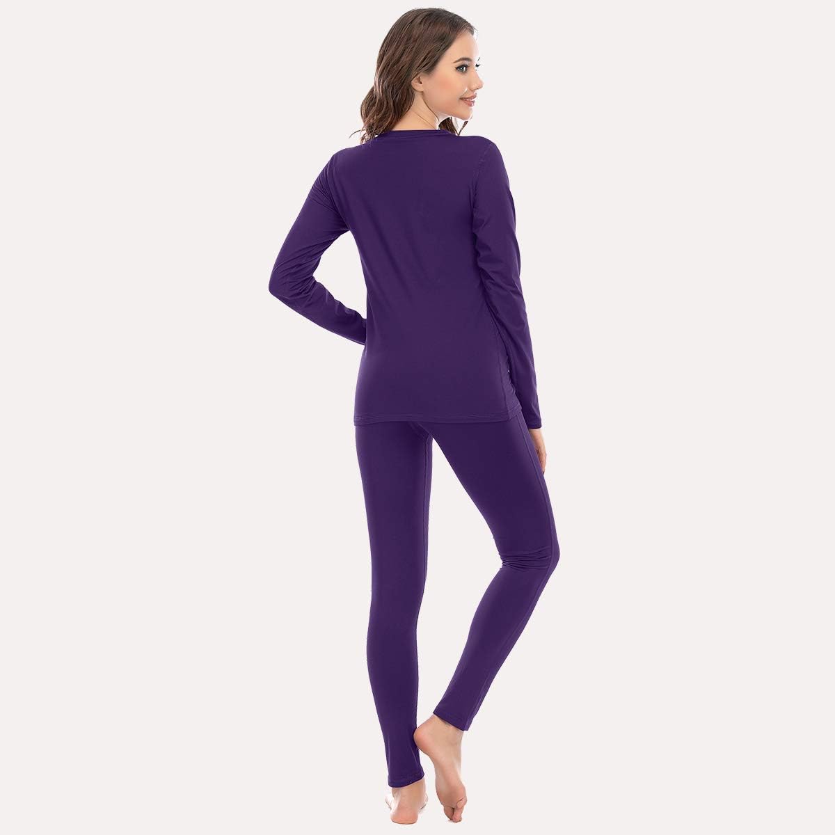 Women's thermal underwear long john set base layer top and bottom warm winter Clearance
