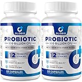 Probiotics 300 Billion CFU - Probiotics for Women and Men, 12 Probiotics Strains + Organic Prebiotic