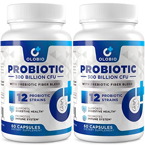 Probiotics 300 Billion Cfu - Probiotics For Women And Men, 12 Probiotics Strains + Organic Prebiotic - Daily Probiotic Supplement Supports Digestive & Gut Health, Gas & Bloating 2 Months Supply #TOP27