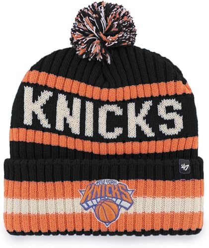 Bonnet NBA New York Knicks contre le froid glacial adulte tricoté à pompon extensible
