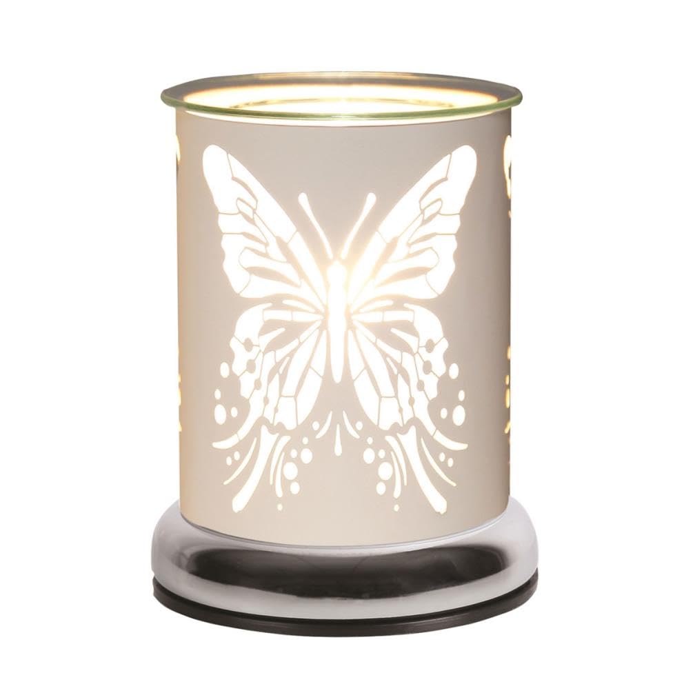 Aroma White Butterfly Touch Electric Wax Melt Warmer