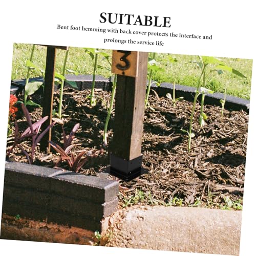 Support de poteau fer pour railing base clôture accessoire jardin - 3