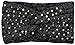 Produktbild styleBREAKER Damen Strick Stirnband mit Perlen, Metallic Garn und Twist Knoten, warmes Winter Haarband, Headband 04026029, Farbe:Schwarz