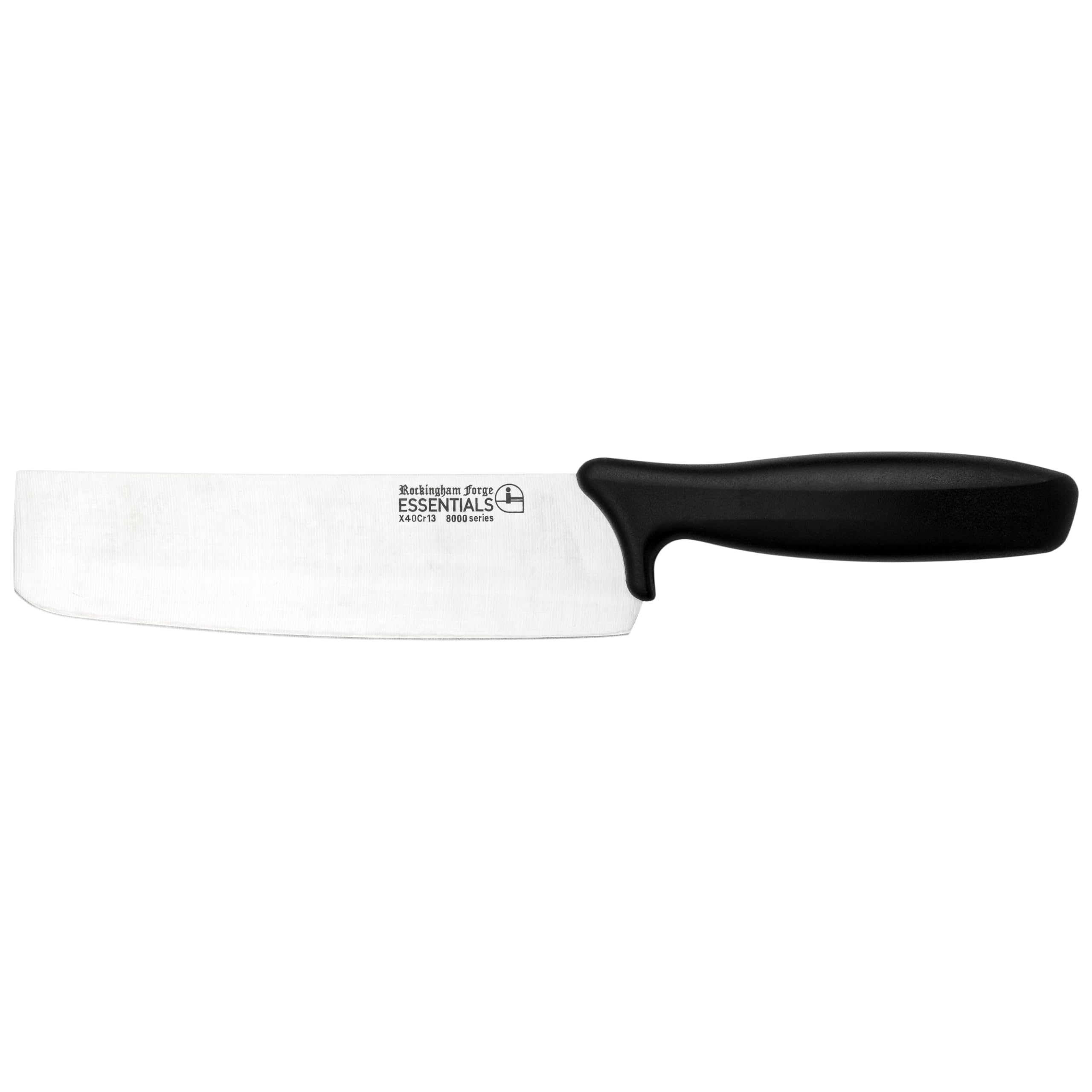 Range 17.5cm Nakiri Knife - Lightweight Sharp Stainless Steel Kitchen Knives with Black Handle