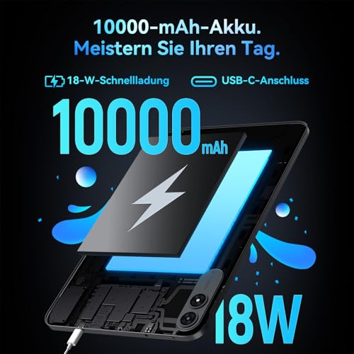 T60 Pro 13,4 Zoll Tablet mit Tastatur, Android 15→16 (OTA), 120Hz Display, 24GB RAM + 256GB ROM, 10000mAh, Widevine L1, Octa-Core Gaming Tablet für Studium,Arbeit,inkl. Stift & Maus, 4 Jahre Garantie 5