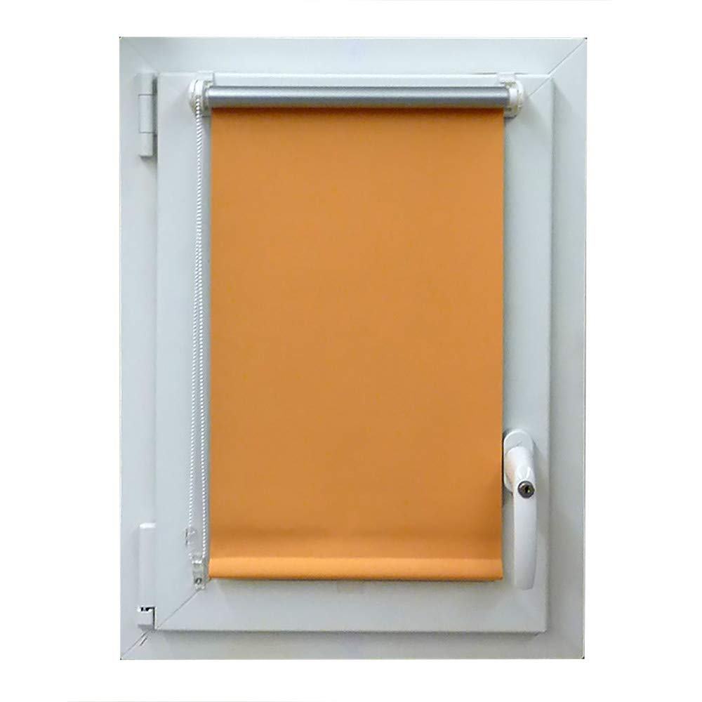 Sonnenschutz-HH® - Mini Thermo Verdunkelungsrollo Thermorollo Minirollo Rollo KLEMMFIX Seitenzugrollo Kettenzugrollo inkl. Klemmträger ohne Bohren - Außenmaß Breite 90 x 140 cm Höhe - Creme