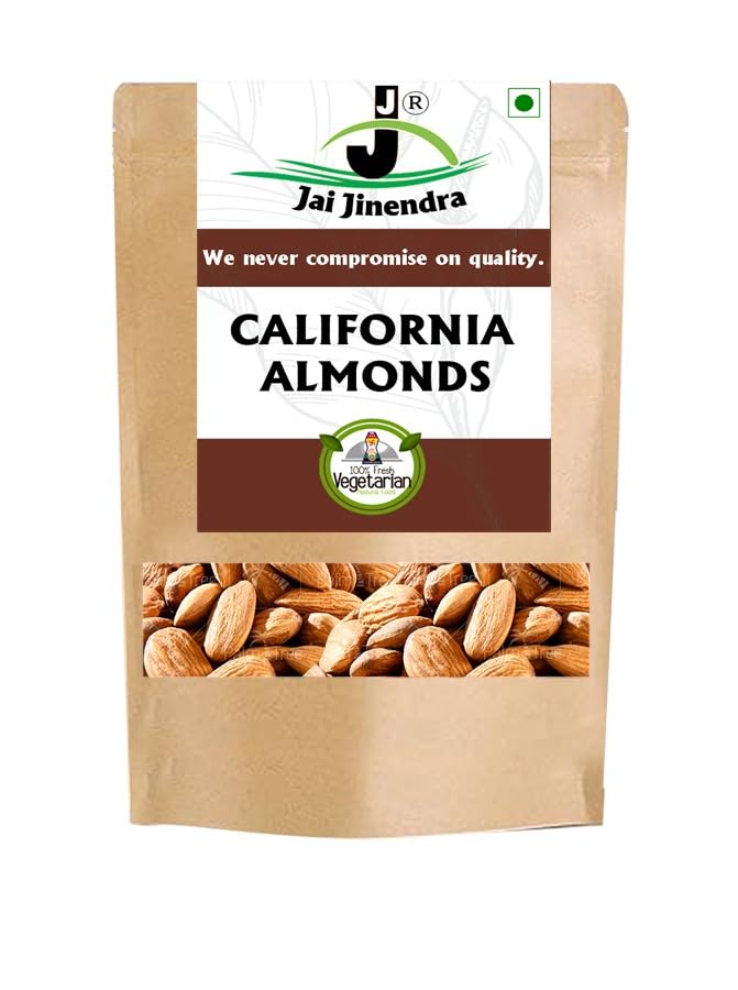 Jai Jinendra Dry Fruits Fresh American Almonds Without Shells | 100% Natural and Pure | Zipper Pouch Pack of -250 gm (B07D7X4Q7X) Amazon Price History, Amazon Price Tracker