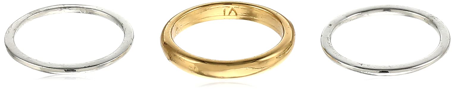 Estele 24 Kt Gold Plated Dual Tone Band Ring for Women (075 Ring) (B093TMF1Q8) Amazon Price History, Amazon Price Tracker