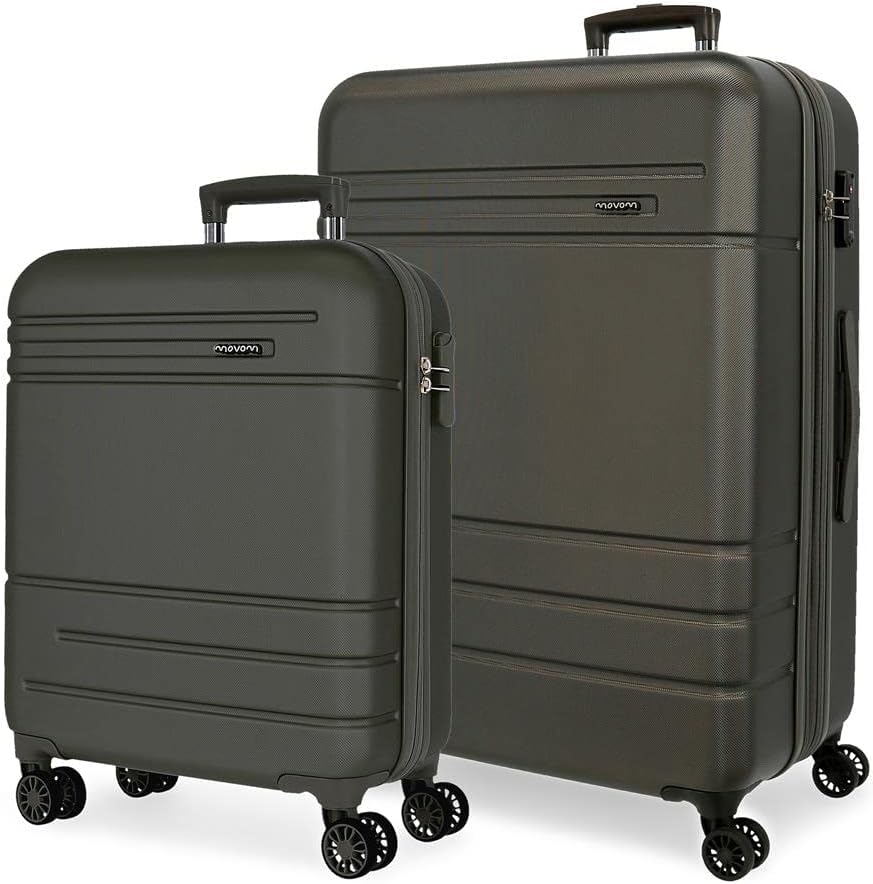 Galaxy Cabin Suitcase, Suitcase Set, Made of ABS, a Strong and Lightweight Material, Side Combination Lock on Suitcase for Safe Travel, Charcoal, 40 x 55 x 20 cm; 48 x 68 x 27 cm, Set of 2