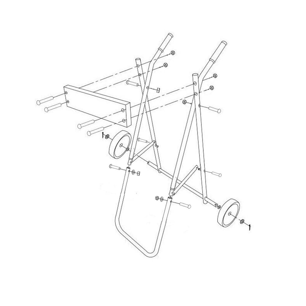 Carro de motor fuera de borda, capacidad de 85 kg, soporte plegable para motores fueraborda, rueda de transporte de 99 cm de altura, soporte de motor de barco para reparación, mantenimiento