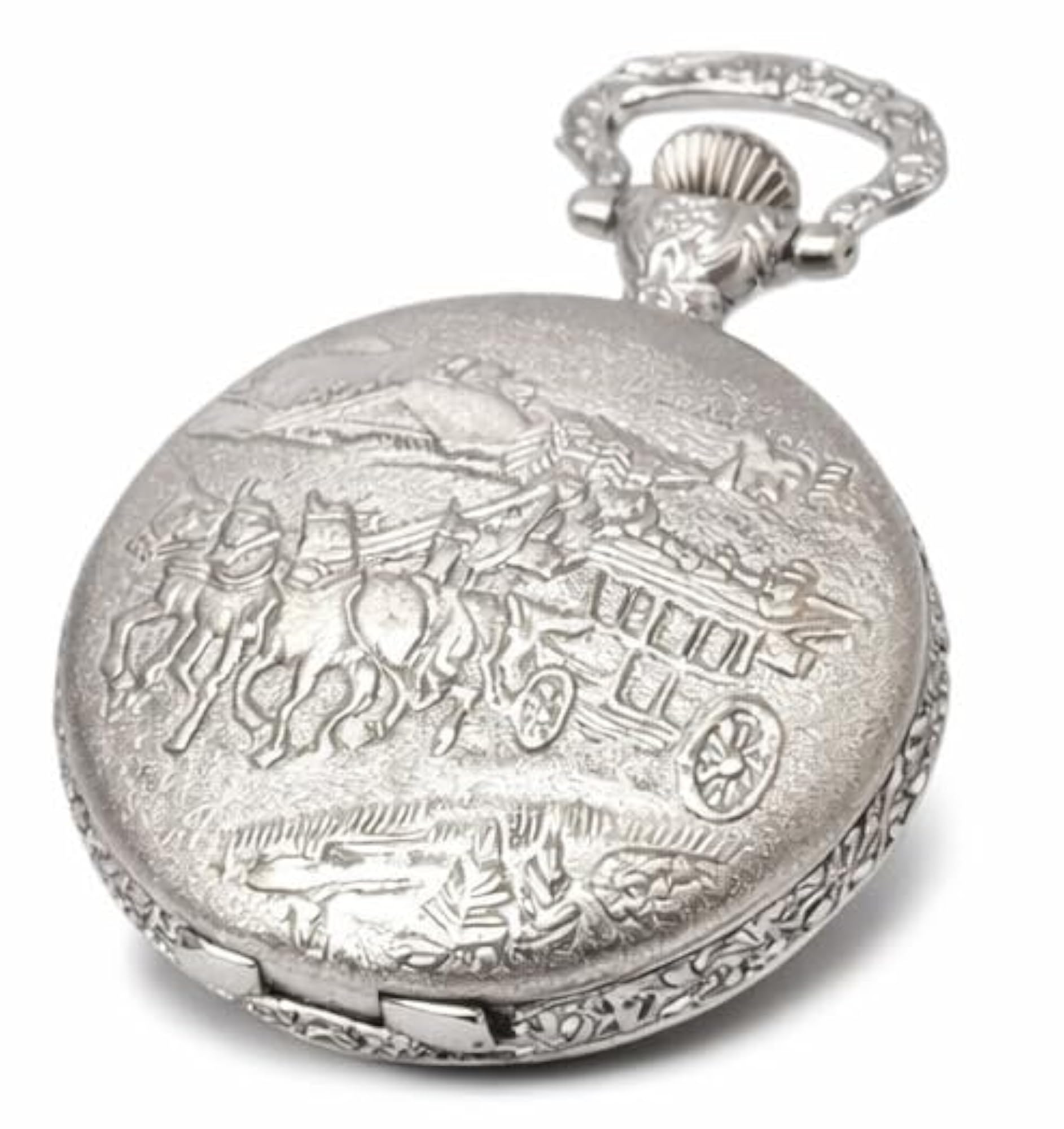 Vintage Style Pocket Watch with Chain, Classic Design