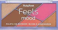Paleta Bronze, Blush e Iluminador Ruby Rose