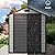 DWVO 6x4 FT Resin Storage Shed with Reinforced Floor, Outdoor Storage Shed with Lockable Door, Window and Vents, Waterproof Plastic Tool Storage for Garden, Backyard, Patio, Lawn(Blue-Gray+Black)