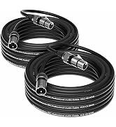 Wrugste XLR Kabel Premium Symmetrische XLR Microfoonkabel, 15 m 2 Stuks 3-pins XLR Mannelijke naar Vrouwelijk...