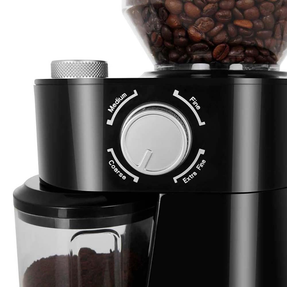 Orbegozo MO 3400 – Molinillo de café, 2-12 tazas, sistema de muelas, capacidad tolva 240 g, capacidad depósito 95 g, libre de BPA, 200 W