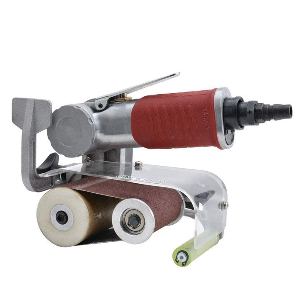 JF-XUAN Portable Practica Pneumatic Pneumatic Belt Machine, 60 * 280mm Belt Sanding Machine, Hand-held Belt Polishing Machine Hand Tools Industrial Pneumatic Riveted Nut