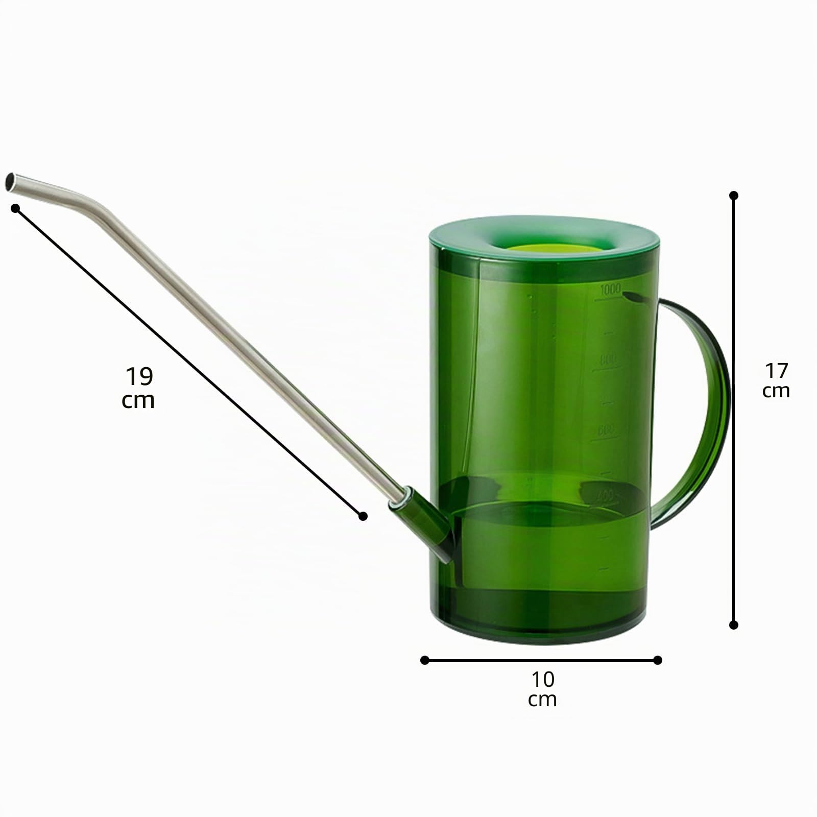 Regadera para Plantas de Interior con Pico Largo, Regadera para Plantas, Regaderas Pequeñas, Regaderas de Interior para Plantas de Interior, Flores, Suculentas 1L / 34oz (Verde)