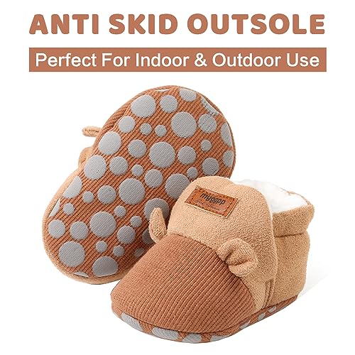 CoKate Baby Boys Girls Soft Plush Slippers Animal Boots Toddler Infant Crib Shoes Winter House Shoes2