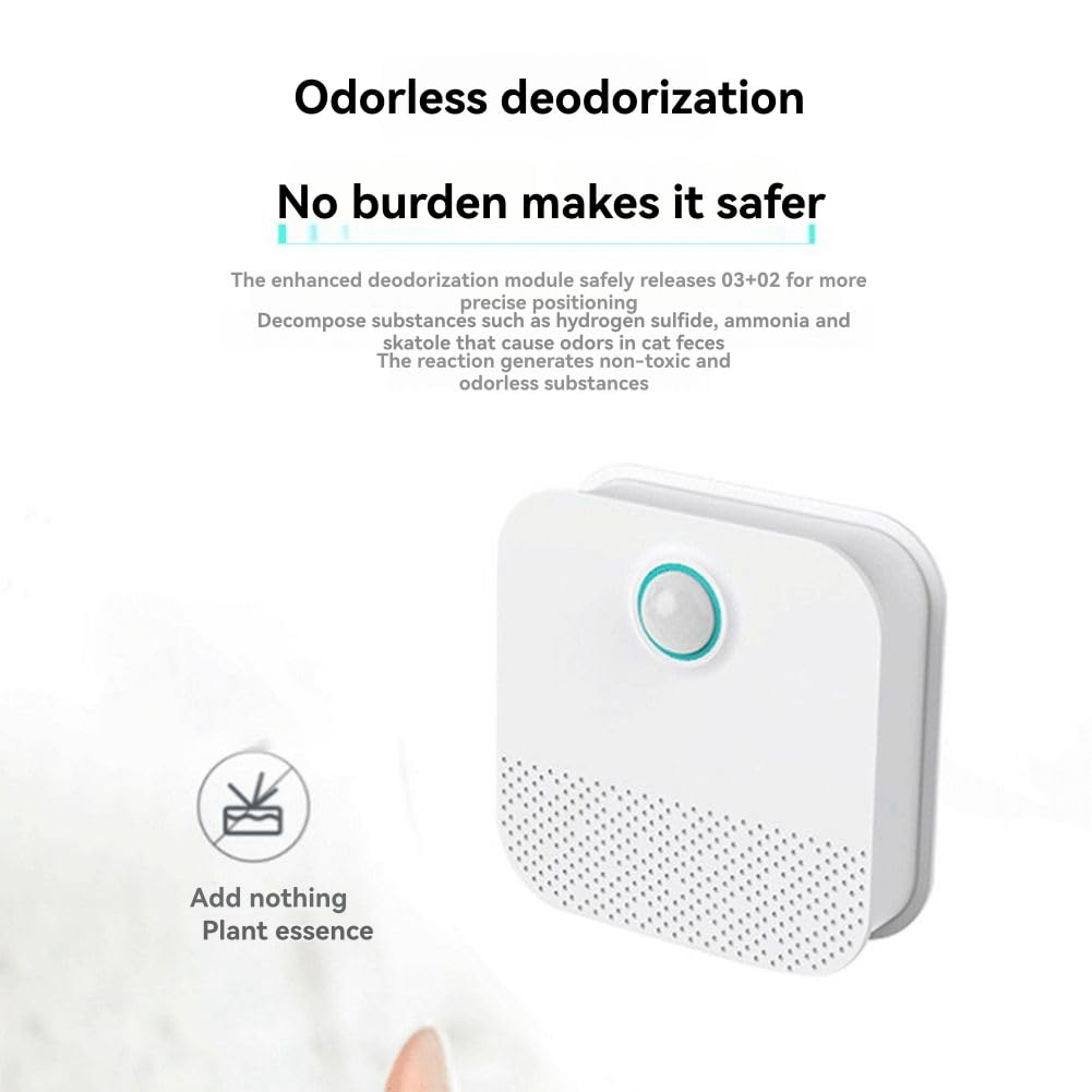 Eliminador de Olores Recargable, Inteligente, Inalámbrico, para Mascotas, Purificador de Olores para Inodoros de Mascotas.