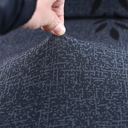 Image of House of Quirk Elastic Chair Cover Stretch Removable Washable Short Dining Chair Cover Protector Seat Slipcover (Pack of 1, Mustard Leaf)