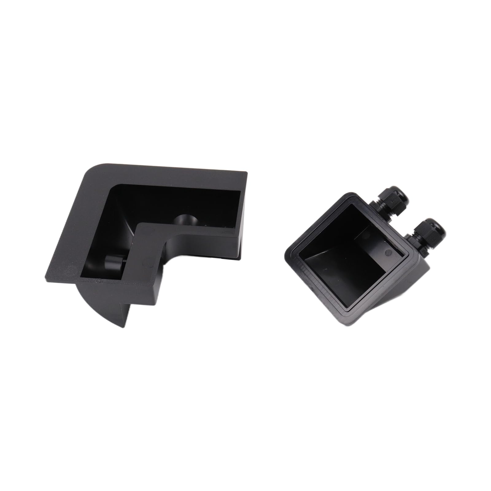 Bitray Kit di staffe per pannello solare, staffe di montaggio per pannelli solari, kit di supporto angolare senza trapano, per telaio in legno, camper, camper, barche (nero, 4 staffe angolari, 1