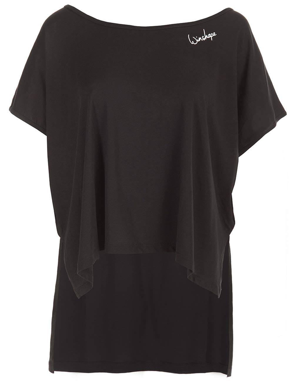 Winshape Mct010 Women's Ultra Light Modal Shirt Dance Style Fitness Leisure Sport Yoga Workout T, Womens, T-Shirt, MCT010-SCHWARZ-S, Black, S