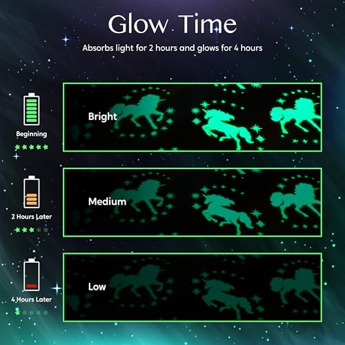 Joiedomi Glow in The Dark Blanket Unicorn Toys for Girls Age 2 3 4 5 6 7 8 9 10 11 12 Year Old Girl Gifts, Soft Cozy Flannel Kids Throw Blanket, Birthday Bedroom Decor 50"×60"