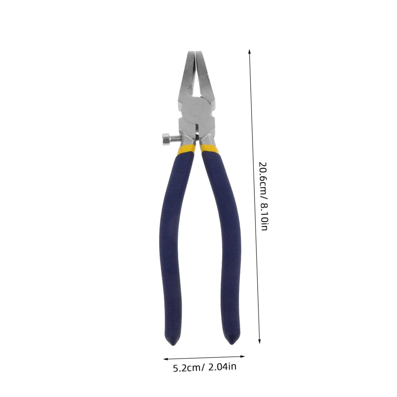 Alipis 8-inch Heavy Duty Glass Breaking Pliers Flat for Precise Cutting Stained Glass Tools