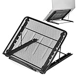 ▶ El soporte de este soporte es ajustable para dispositivos con diferentes potencias (más adecuado para computadoras portátiles delgadas). Soportes para laptop 6 de altura ajustable,