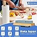 Kota Japan Combination Dual Sided 400-1000 Grit Diamond Knife Sharpener Whetstone Set for Coarse Sharpening & Fine Polishing. Water Stone Kit | Adjustable Bamboo Holder Base | Precision Blade Guide