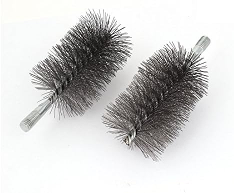 Aexit 12mm Thread Painting Supplies & Wall Treatments 70mm Dia Steel Wire Pipe Tube Cleaning Chimney Paint Rollers Brush 2pcs