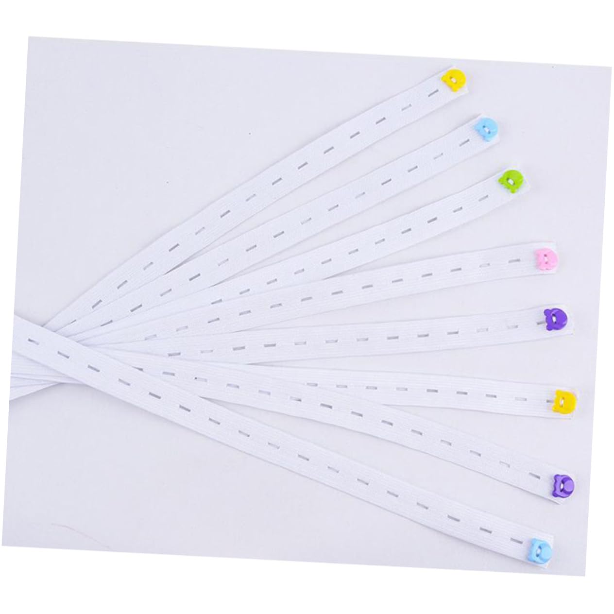 ORFOFE 20pcs Adjustable Diaper Strips Fasteners Soft Elastic Nappy Belts with Buckle for Boy Girl Random Colors Comfortable Diaper Tape for Boys and Girls